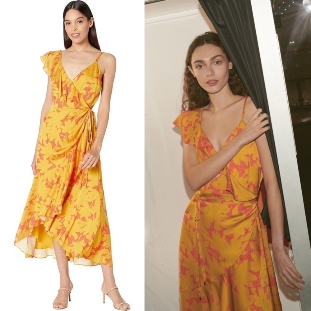 Ted Baker Saraaa Ruffled Wrap Dress size small